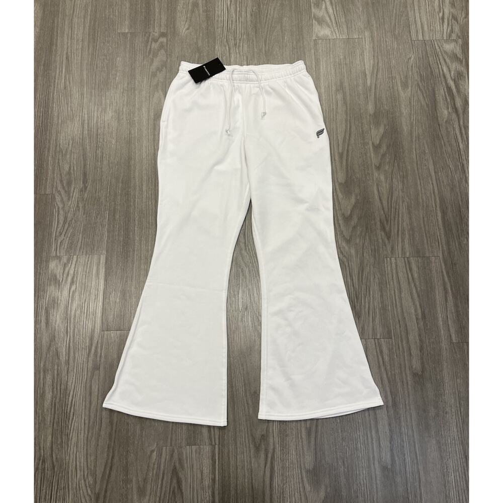 Women’s Fabletics Year Round Terry Wide Leg Pant Classic White Size Medium